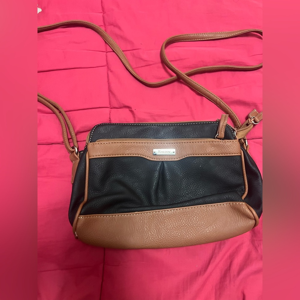 Rosetti Black and Brown Crossbody Bag
